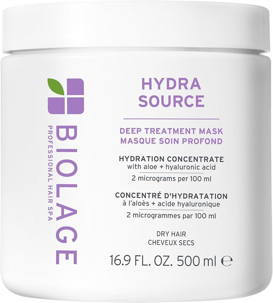 Biolage Hydra Source Deep Treatment Mask - Nourishes & Smooths, For Dry Hair, Infused with Micro-... | Amazon (US)