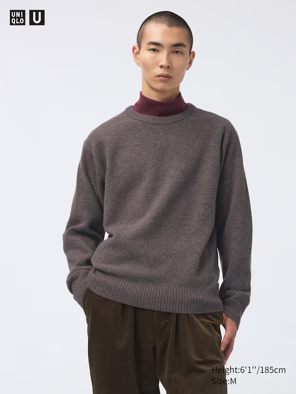Lambswool Crew Neck Jumper | UNIQLO (UK)