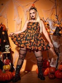 SHEIN Plus Halloween Print Cami Dress
   SKU: sf2207211917143497      
          (16 Reviews)
   ... | SHEIN