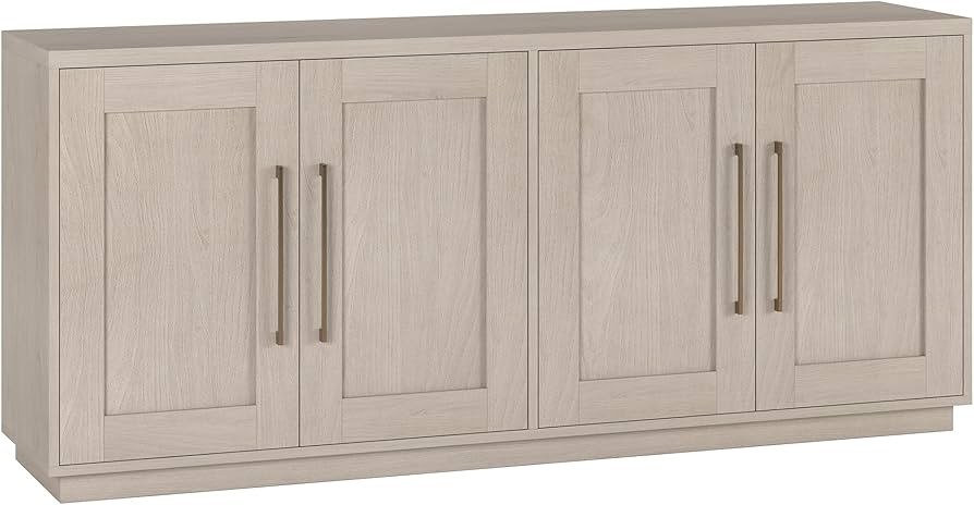 Henn&Hart 68" Sideboard Buffet Cabinet, Modern Credenza with 4 Panel Doors, Adjustable Shelves, a... | Amazon (US)