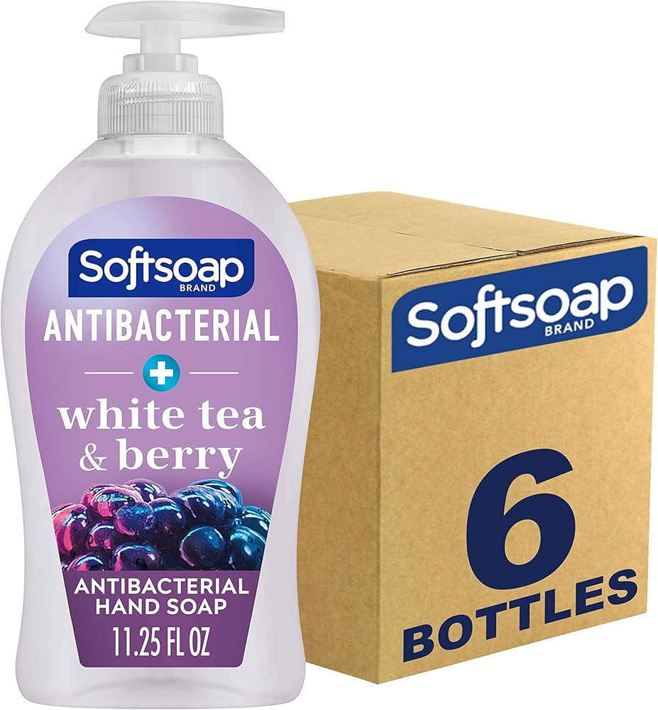 Softsoap Antibacterial Liquid Hand Soap, White Tea & Berry Scent Hand Soap, 11.25 Ounce, 6 Pack | Amazon (US)