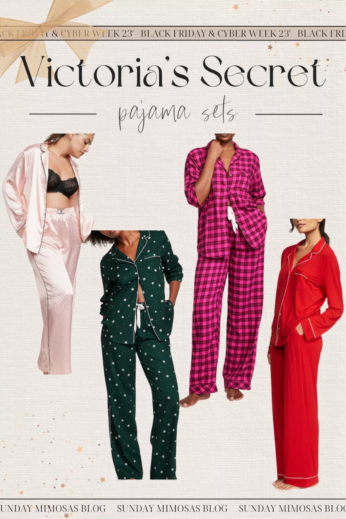 Victoria's Secret Black Flannel Pajama Set - 2 Piece Women's Lounge  Sleepwear (XS) at  Women's Clothing store