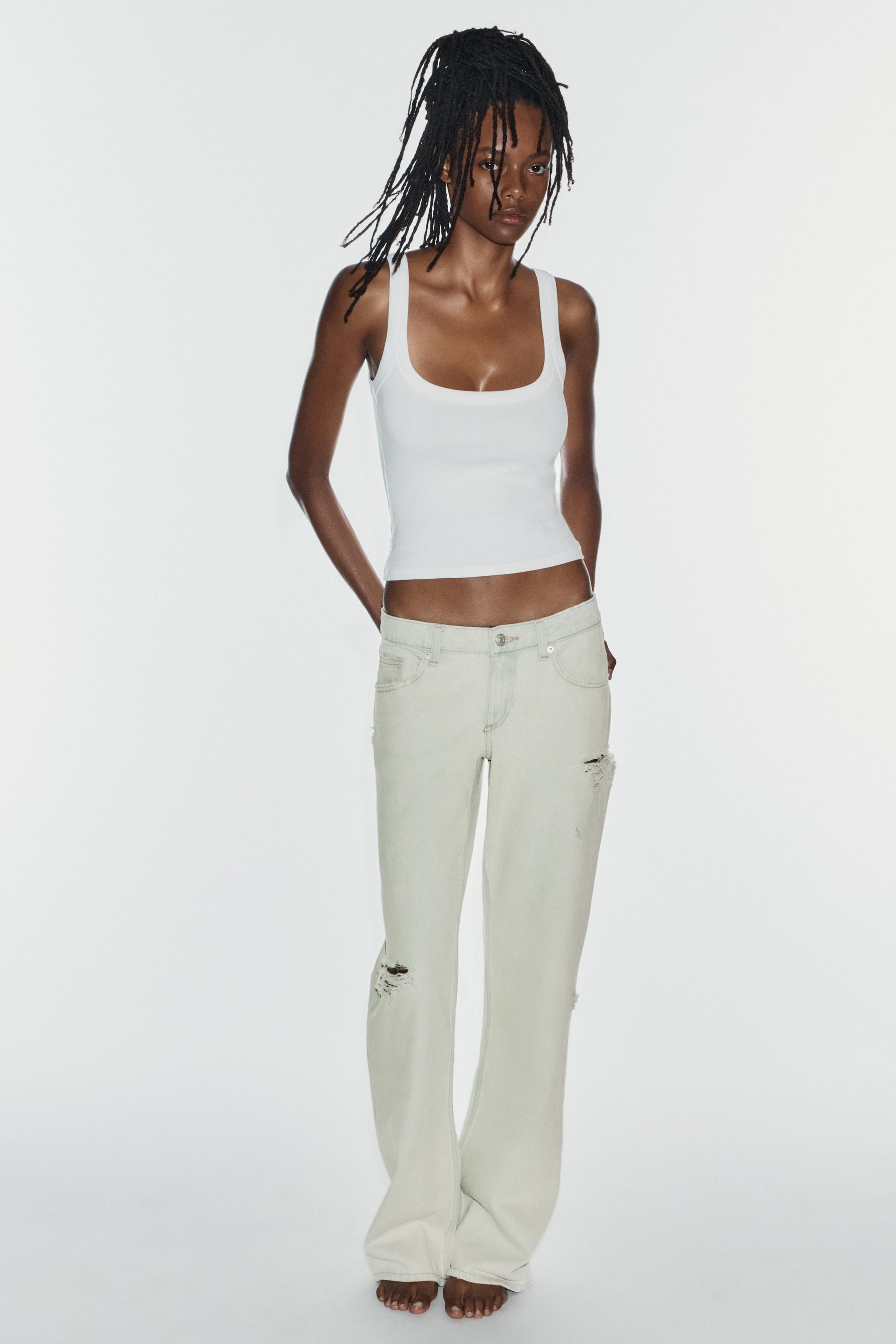 Zara - Trf Low-Rise Wide-Leg Jeans - Dark Indigo - 26 (Us 2) - Woman | Zara US