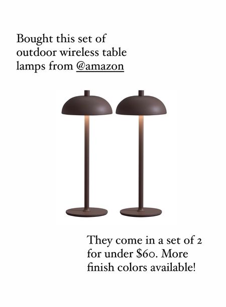 Can’t wait to see how these wireless lamps look on my outdoor dining table! Stay tuned! 

#lighting #witelesslamp

#LTKfamily #LTKfindsunder50 #LTKhome