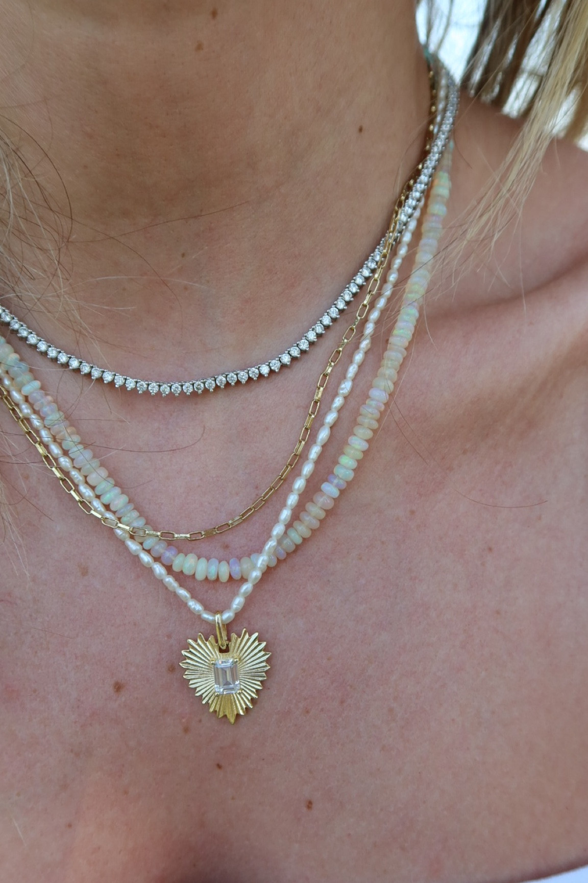 Summer necklace stack 🌞💎