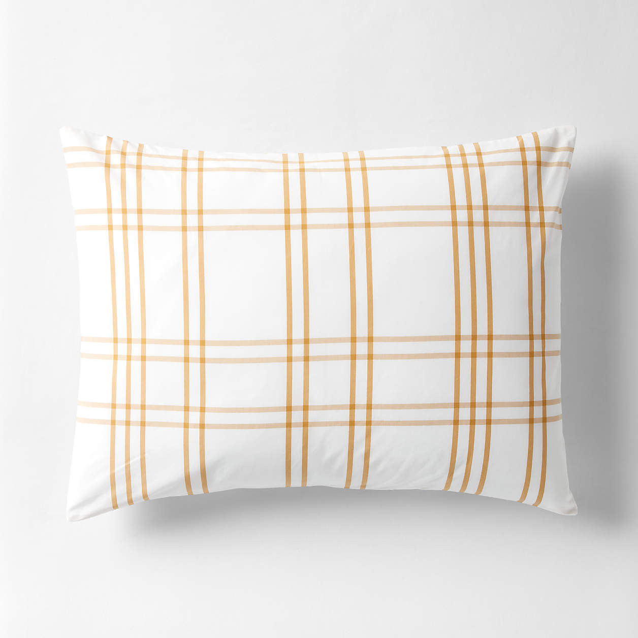 Stax Modern Organic Cotton Grey Kids Pillow Sham + Reviews | Crate & Kids | Crate & Barrel