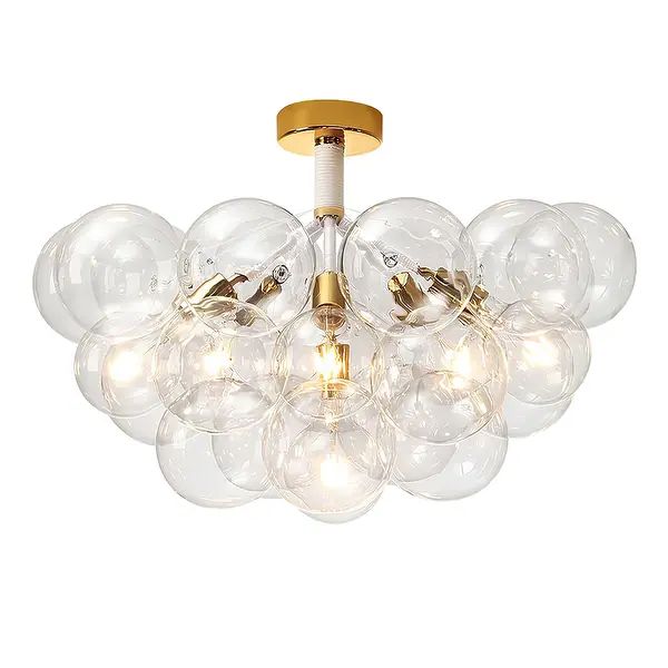 6-Light Bubble Glass Chandelier in White - Bed Bath & Beyond - 35245098 | Bed Bath & Beyond