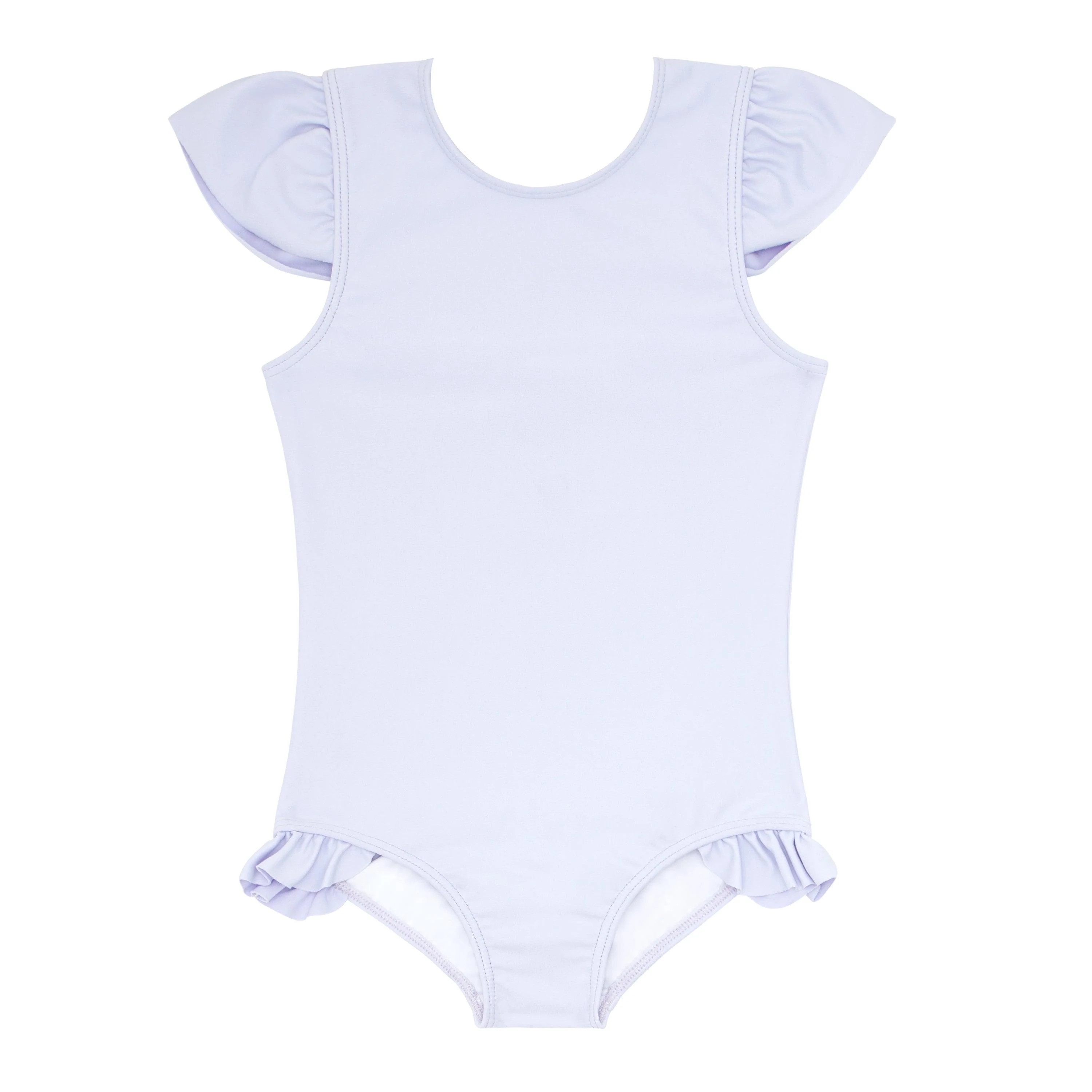 girls bay lavender cap sleeve rashguard one piece | minnow