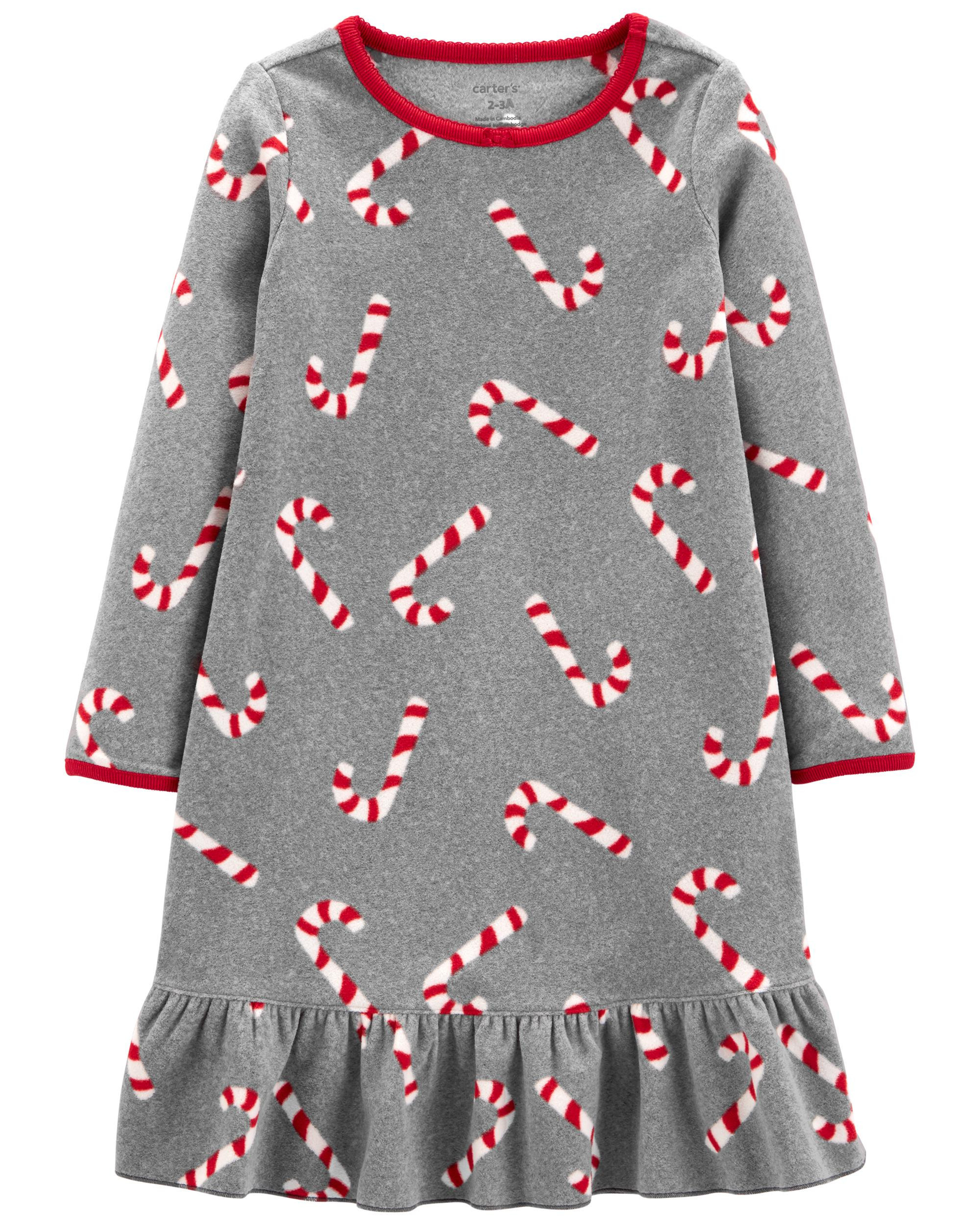 Candy Cane Fleece Nightgown | Carter's