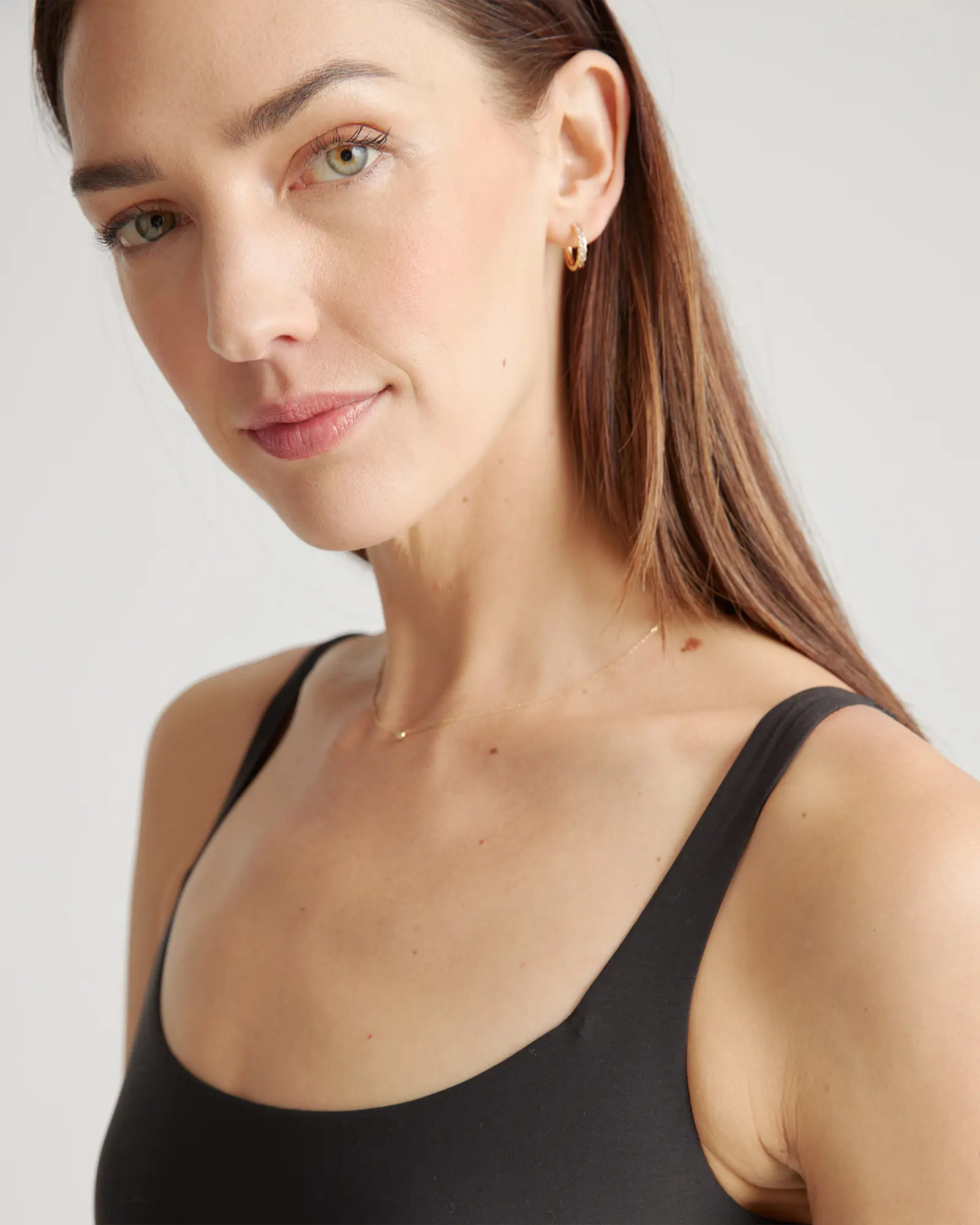 Second Skin Square Neck Tank Bodysuit | Quince