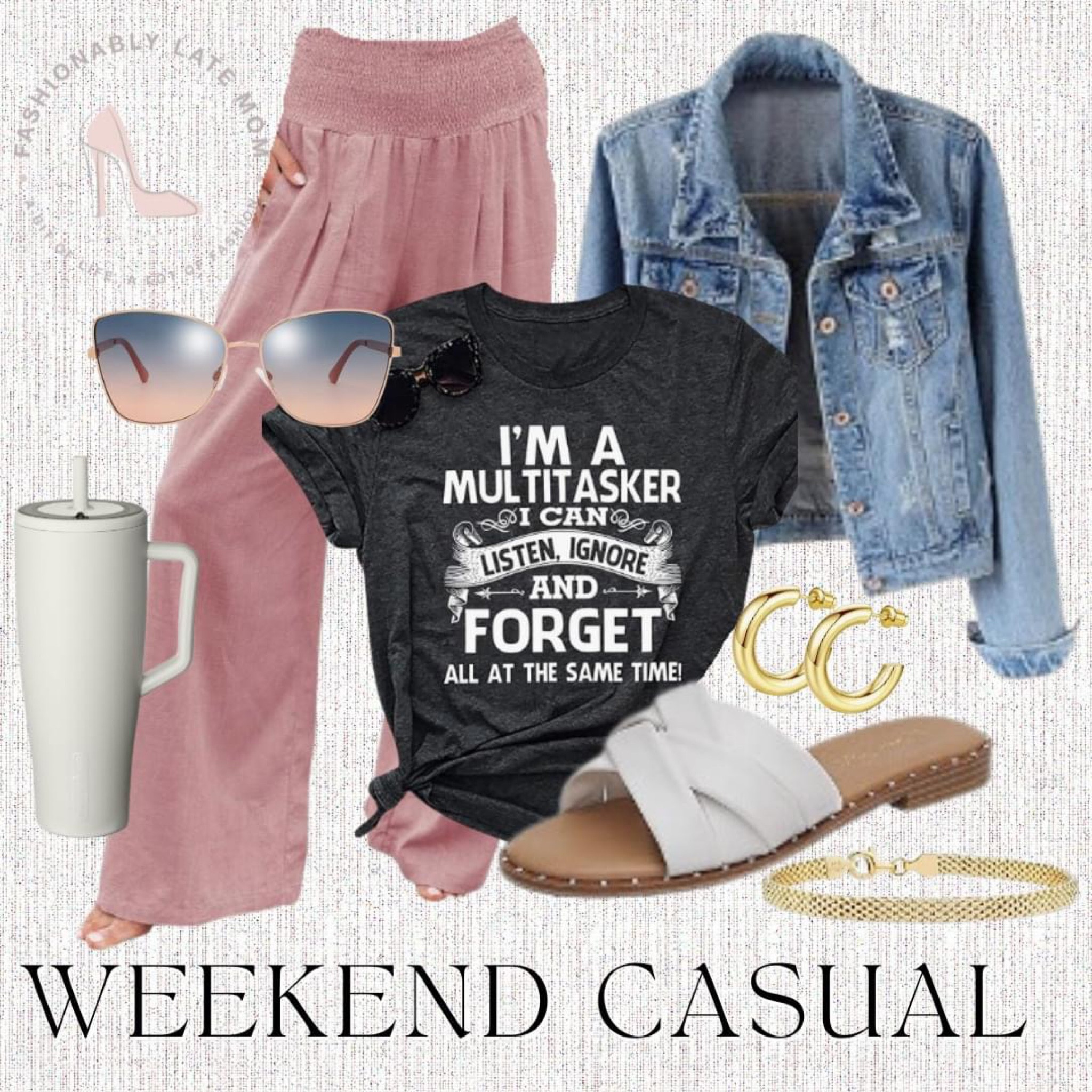 Weekend casual 
Fashionablylatemom 
Fashionably late mom 