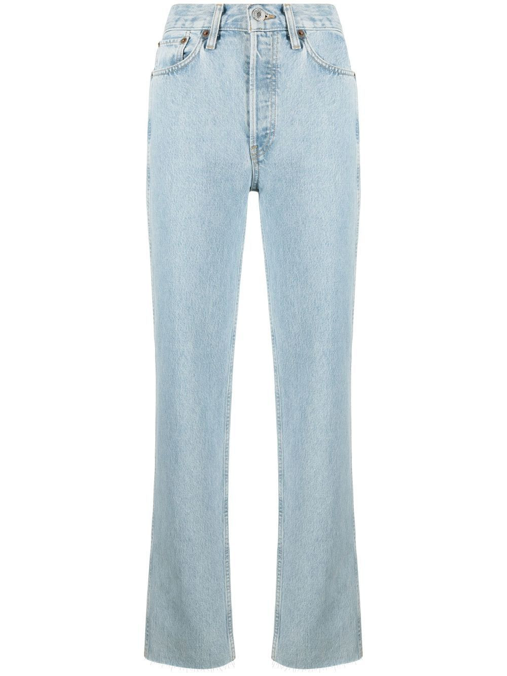 RE/DONE 90s high-rise straight jeans - Blue | Farfetch Global