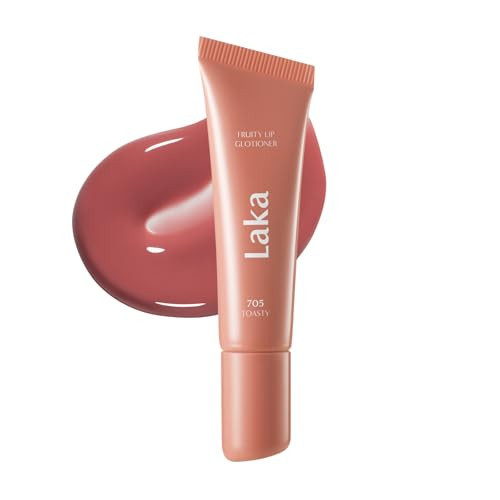 Laka Fruity Lip Glotioner, 10ml/0.33 fl.oz, Lip Gloss with High Shine Vivid Colors, Jelly tip for Hygienic & Easy Application, K-Beauty​​ (#705 Toasty) | Amazon (US)