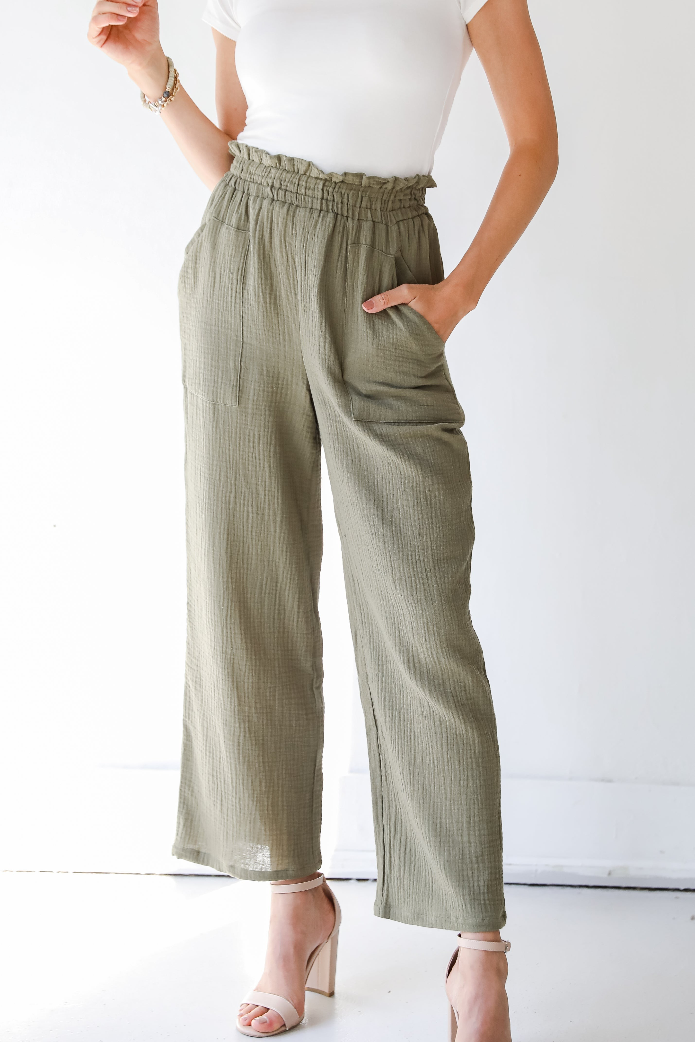 Never Miss A Beat Linen Paperbag Waist Pants | Dress Up