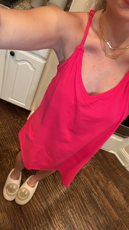 New dress from Amazon! Built in romper underneath & adjustable straps! I sized up to a Small to accommodate my growing bump! But would’ve typically gone with an XS! The color is gorgeous! 

#LTKstyletip #LTKfindsunder50 #LTKbump