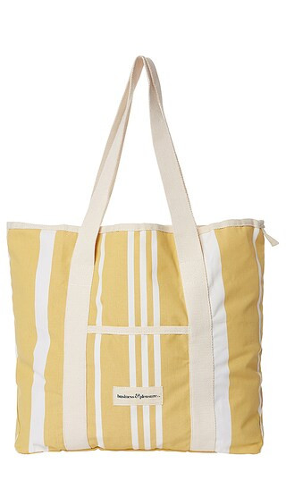 The Beach Bag in Vintage Yellow Stripe | Revolve Clothing (Global)