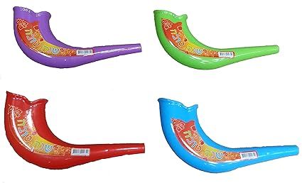 Rosh Hashanah Colorful Toy Shofars, 4-Pack | Amazon (US)