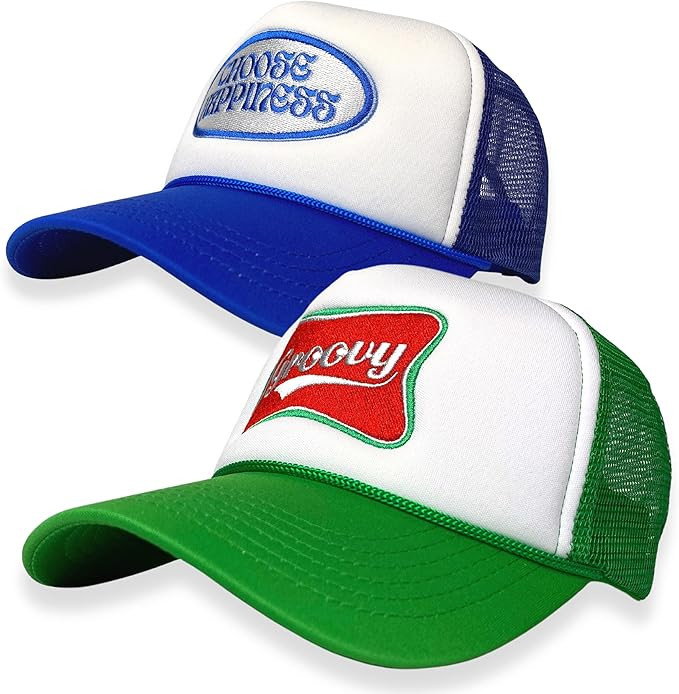 Citrusy Boutique Trucker Hat - 2 Pack | Foam Embroidered Cap | Unisex Men Women Baseball Cap | Me... | Amazon (US)