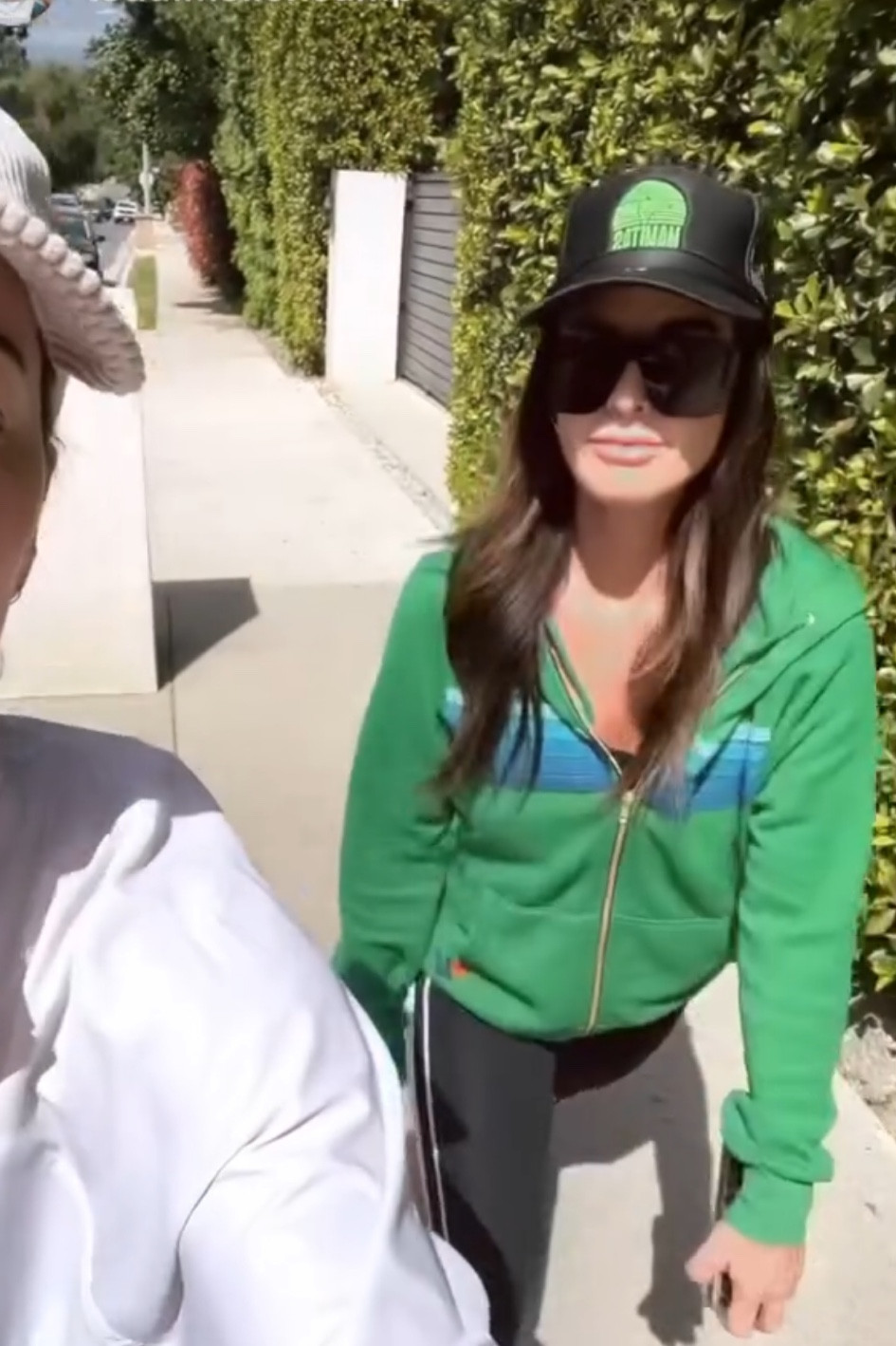 Kyle Richards green Aviator Nation hoodie.  Comes in a bunch of colors, link below has a ton of options (including this green)

#LTKGiftGuide #LTKfitness #LTKActive