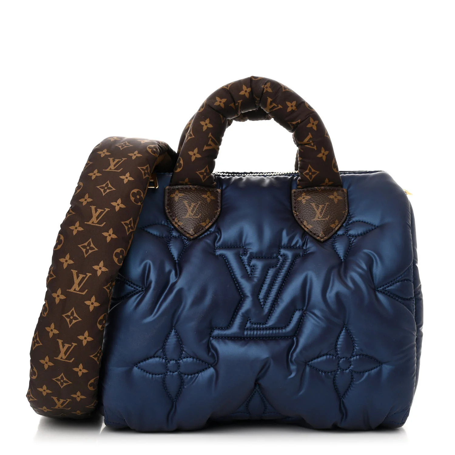 Econyl Mini Monogram Pillow Speedy Bandouliere 25 Navy | FASHIONPHILE (US)