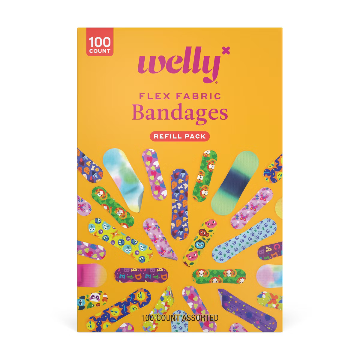 Welly Flex Fabric Assorted Bandage Pack Refills - 100ct | Target