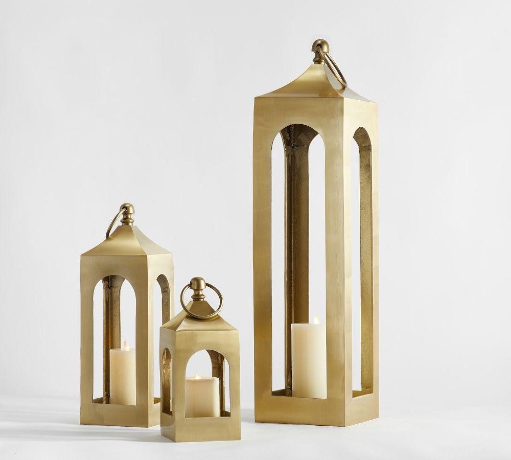 Caleb Handcrafted Metal Indoor/Outdoor Lanterns | Pottery Barn (US)