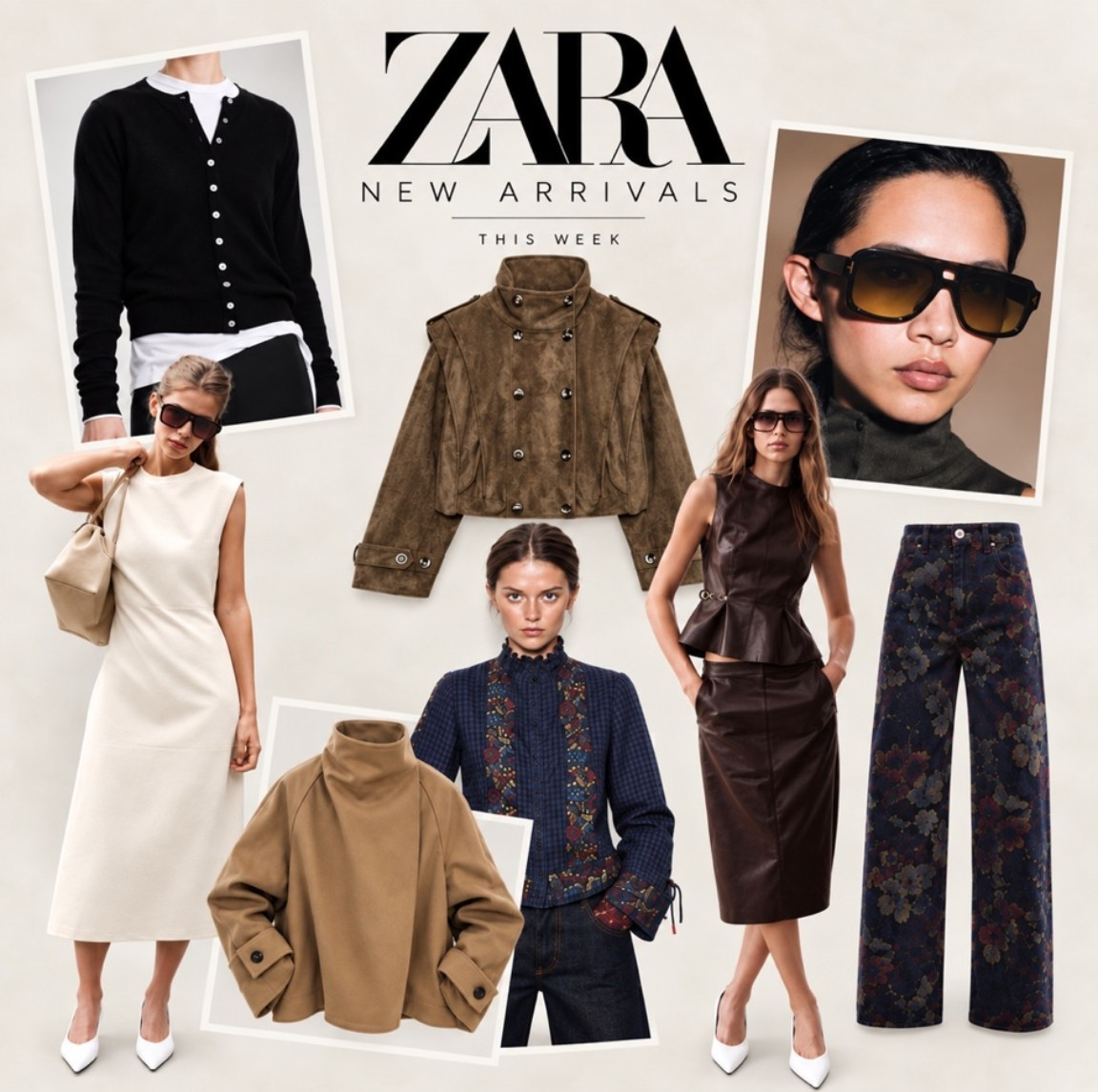 This week’s ZARA arrivals are all about the details. Embroidery, faux leather, funnel-neck jackets, oversized aviators, embroidered denim and a really good basic black cardigan. Basically, the pieces that make an outfit without trying too hard. @Zara

#LTKootd #LTKWorkwear #LTKSeasonal
