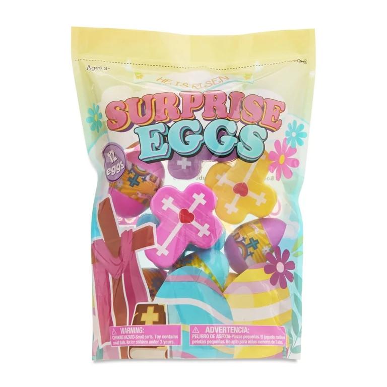He Is Risen Surprise Eggs, Multicolor, 12 Count, Easter by Way To Celebrate | Walmart (US)