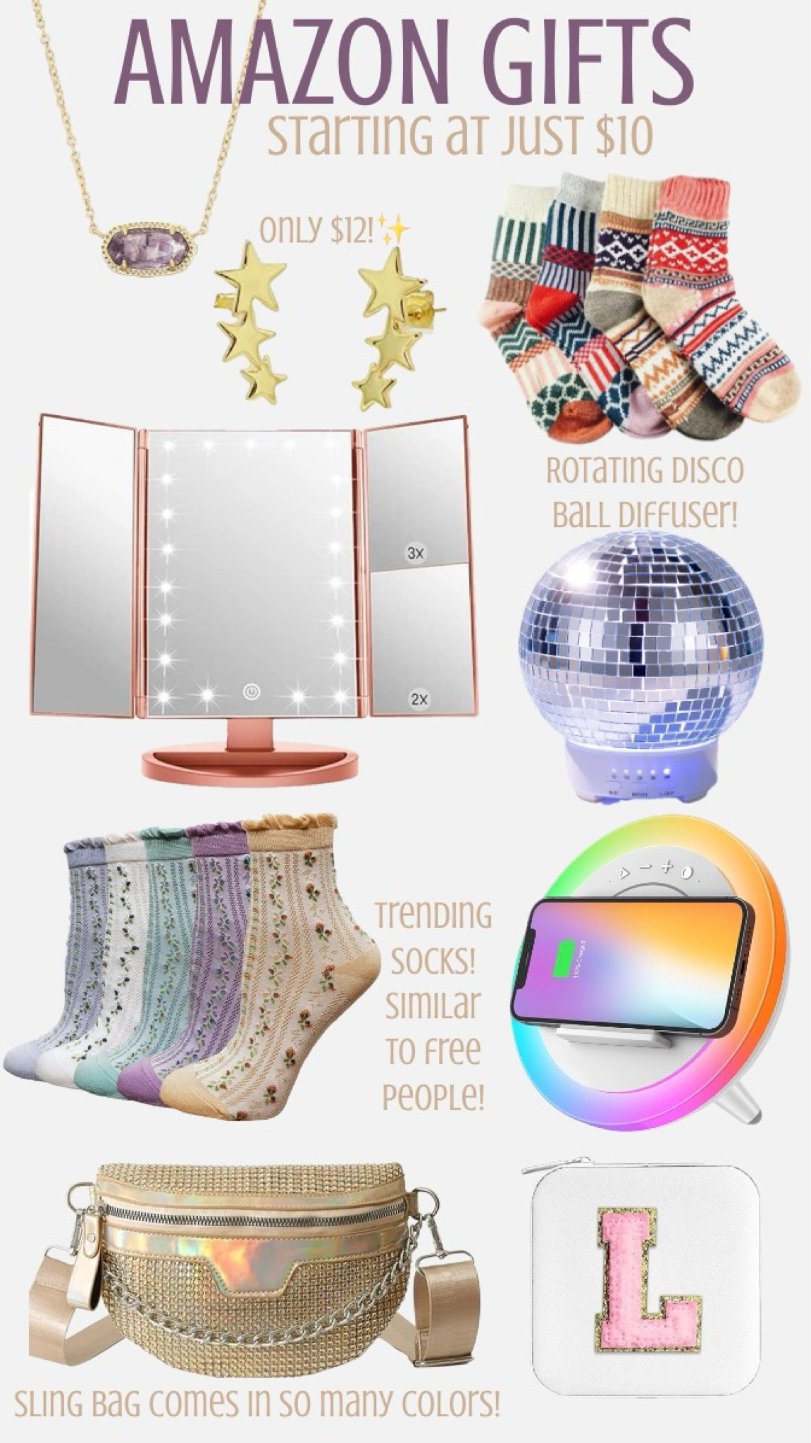I found some cute gifts on Amazon starting at just $10! Lots of these would work for teen girls, favorite things parties, gifts for friends, or just a treat for yourself!
…………………
amazon jewelry star earrings amazon necklaces gold earrings teen girl girls gifts for girls gifts for teens under $25 disco ball diffuser bluetooth speaker amazon gifts amazon gifts under $25 amazon gifts under $15 amazon gifts under $20 bum bag sling bag Louis Vuitton dupe Gucci dupe, lighted vanity mirror lit vanity mirror jewelry box jewelry case jewelry travel case travel bag teen room decor wool socks ruffle socks floral socks string lights wall lights christmas lights teen gift ideas free people socks dupes crew socks teen girl gifts favorite things gift ideas gifts for friends under $25 teacher gift ideas amazon teacher gifts karaoke machine last minute gifts girl gift ideas 

#LTKbeauty #LTKGiftGuide #LTKkids
