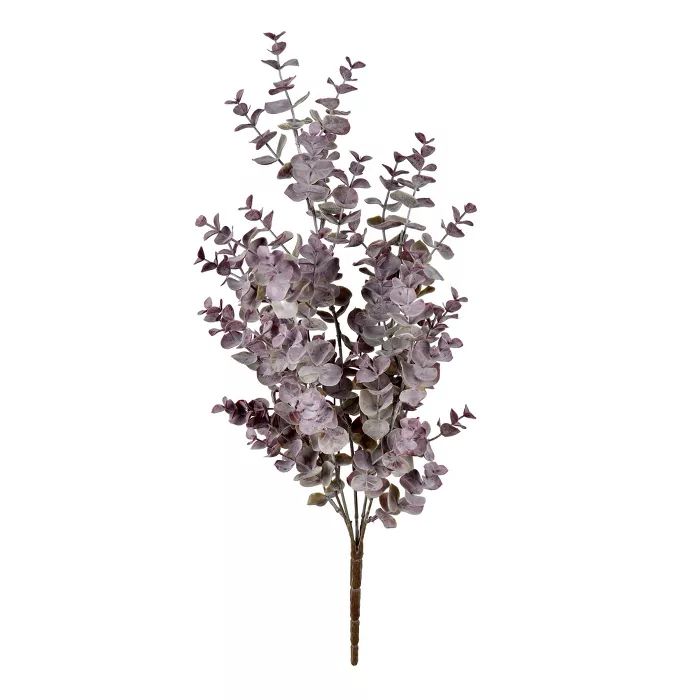 Vickerman 20" Artificial UV Coated Burgundy Eucalyptus Bush, Pack of 2 | Target