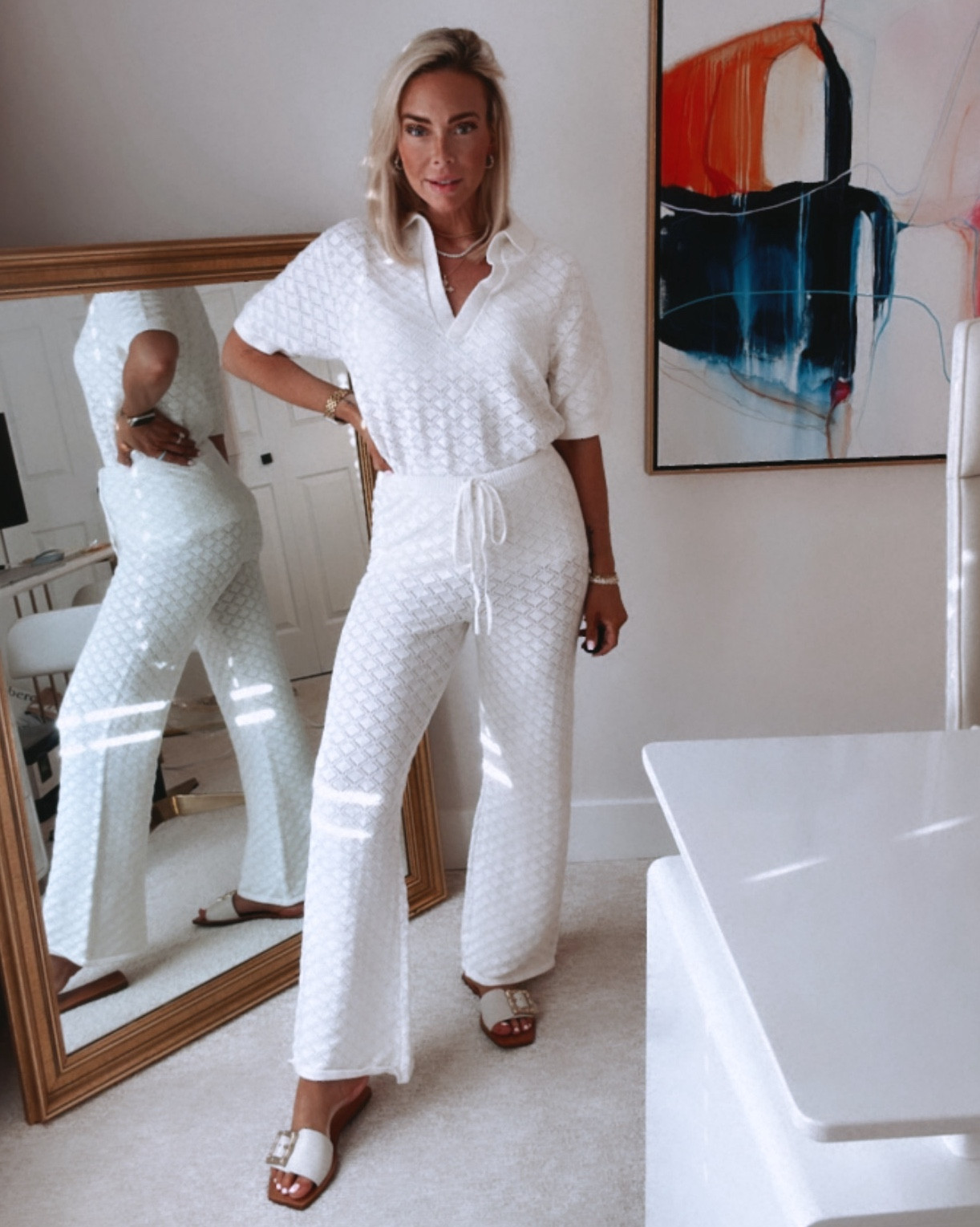 THIS ALL WHITE FIT IS ABSOLUTELY, INSANELY GORGEOUS AND THE QUALITY IS IMPECCABLE 🤌🤌🤌

Brides this is SUCH a good all white option for ANY events you have - I wish I had this at my bachelorette party!! 

This is such a good summer / spring / fall set that looks so nice & formal tucked in with a good sandal, or a more relaxed fit with it untucked! 🤍🤩

I am wearing an XS in the top and a Small in the pants! You won’t regret this purchase. I can’t wait to model the dress version of this for you too! 

Everything is linked 🩵

 Xoxo,
CeCe 🙏

#LTKBridal #LTKAllWhite #LTK #LTKOver40 #LTKMidsize #LTKHome #LTKSwim #LTKFinesUnder100 #LTKGiftGuide #LTKParties #LTKStyleTip #LTKBride #LTKAllWhite #LTKVideo #LTKActive

#LTKFindsUnder100 #LTKSeasonal #LTKWedding