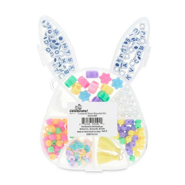 Easter Bunny Plastic Create & Wear Bracelet Kit Party Favor, by Way To Celebrate | Walmart (US)