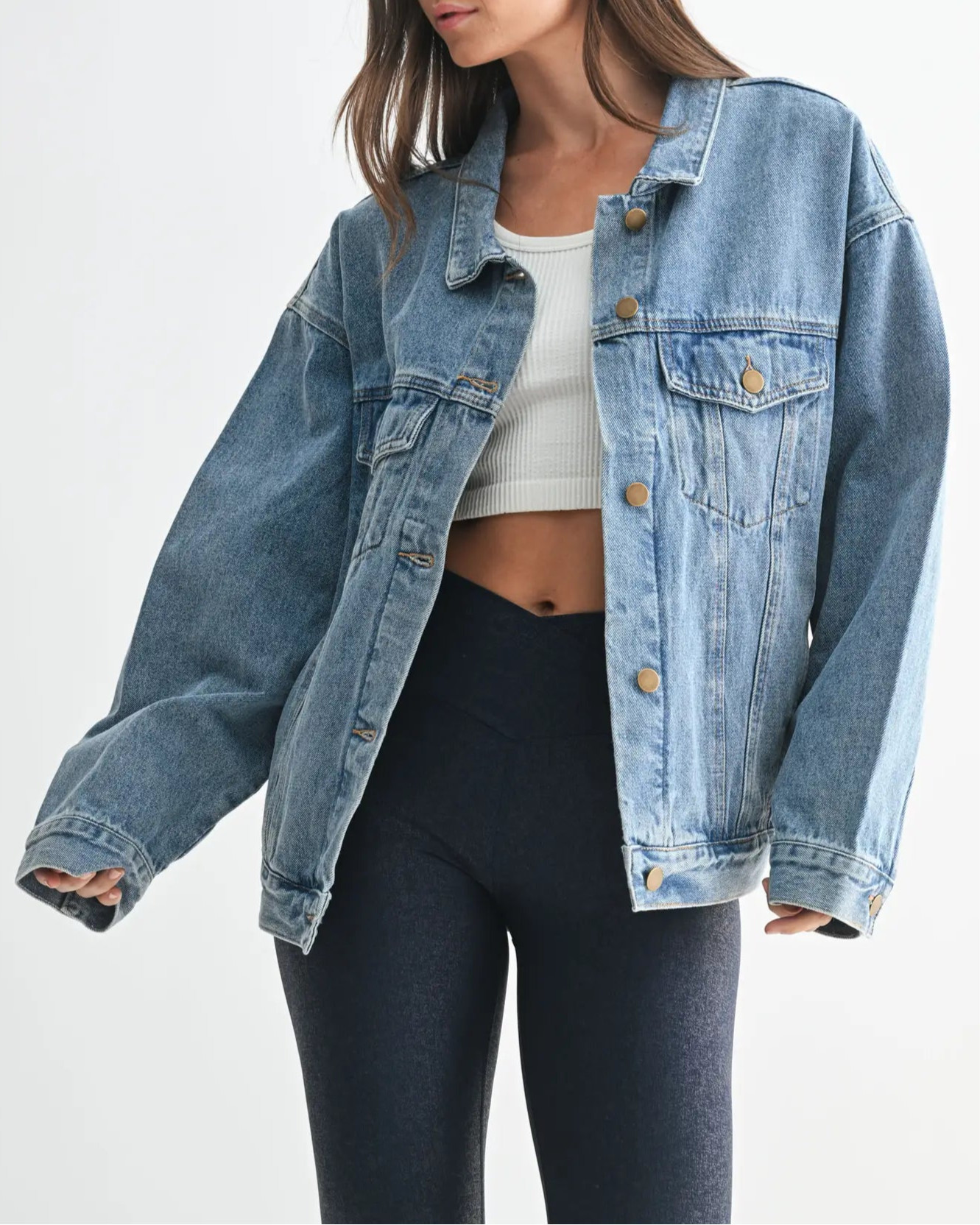 Boxy-Cut Denim Jacket S/M | ish Boutique