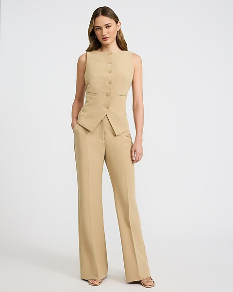 Editor Signature Stretch High Waisted Flare Trouser | Express | Express