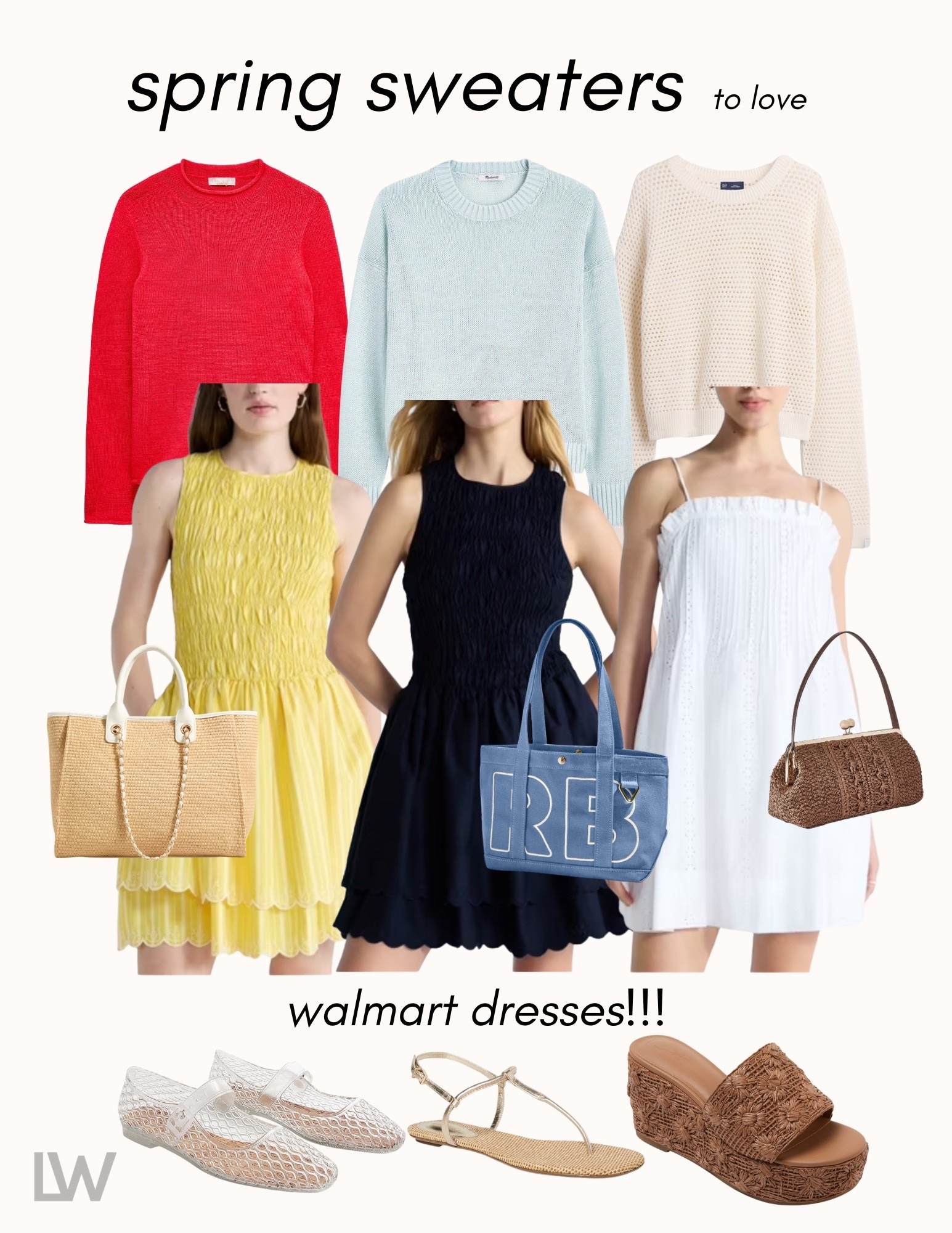 Perfect looks for spring!! All dresses are from Walmart!