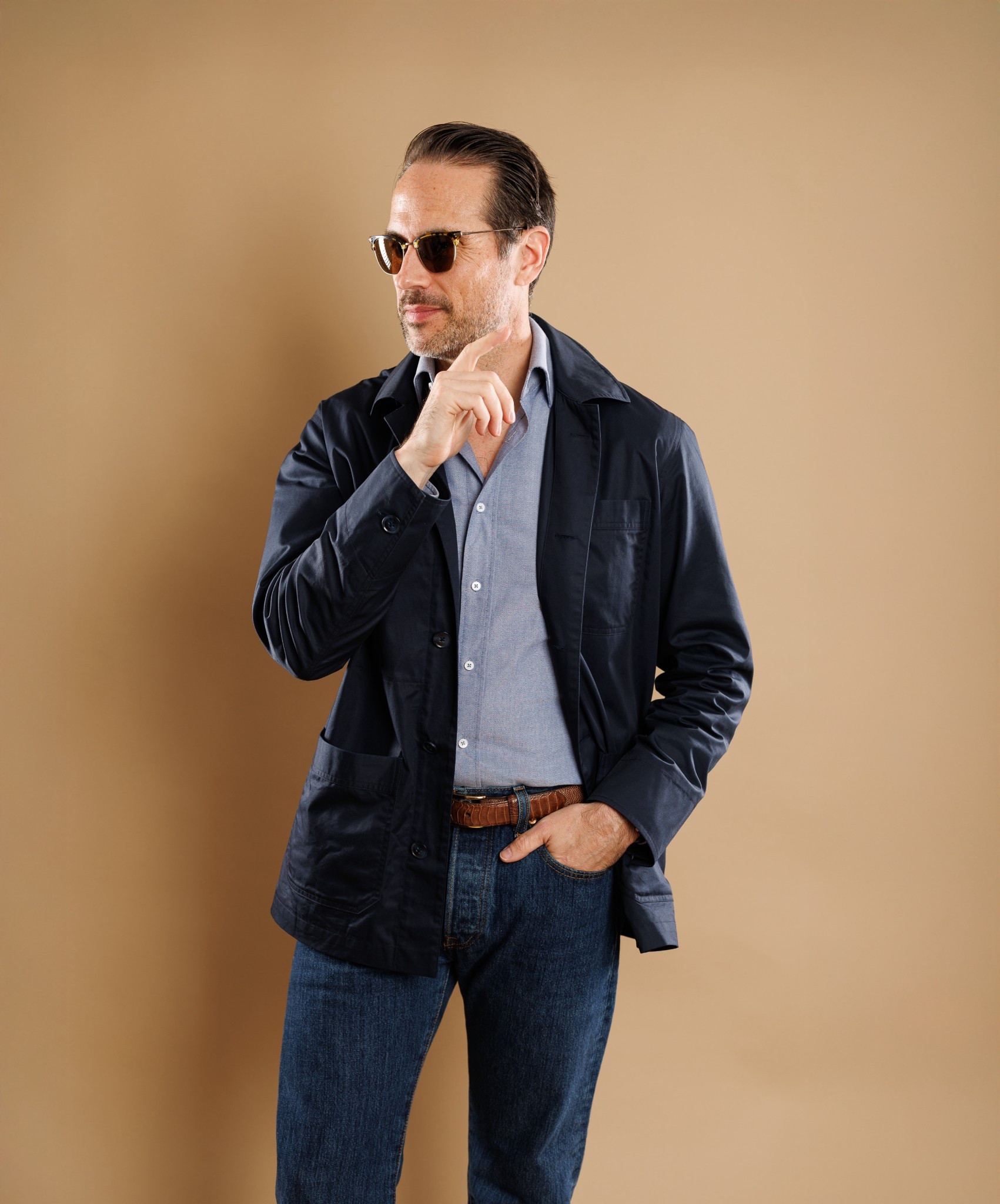 The easiest way to elevate jeans? Add a tailored navy chore coat.

#LTKMens #LTKOver40 #LTKStyleTip