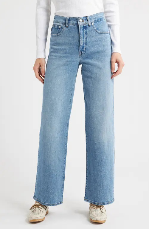 Madewell Perfect Wide Leg Jeans in Maybank Wash at Nordstrom, Size 25 | Nordstrom