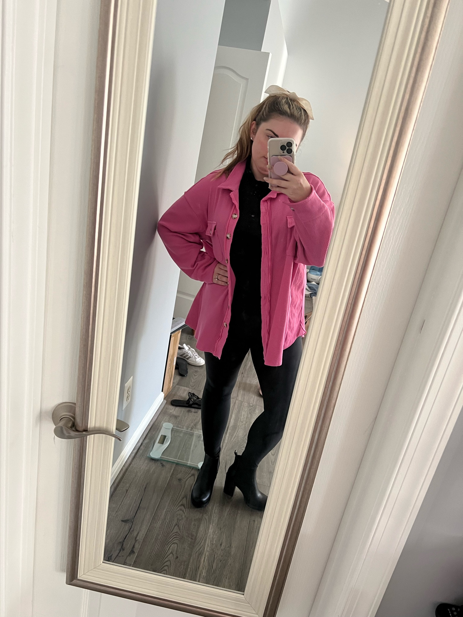 Leggings - 10
Top - medium 
Jacket - large 
Boots - 7

#LTKstyletip #LTKcurves #LTKshoecrush