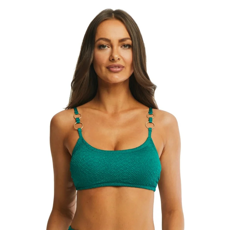 Time and Tru Women's Ring Strap Bralette Bikini Top | Walmart (US)