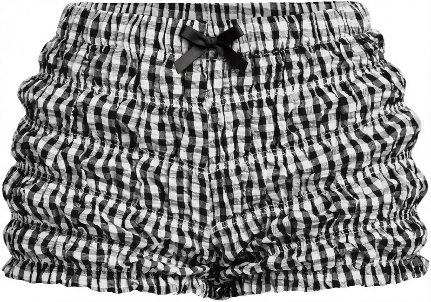 Womens Ruffle Shorts Plaid Lace Bloomers Elastic Waist Frill Bottoms Beach Short Pants Gingham Bo... | Amazon (US)