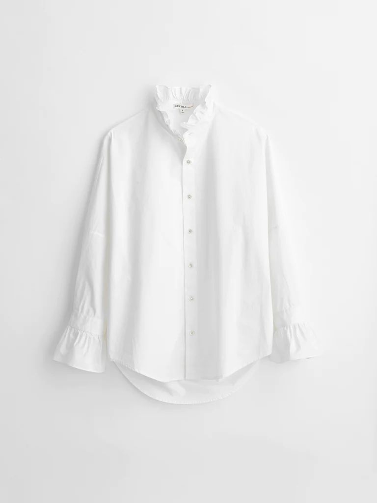 Easy Ruffle Shirt in Paper Poplin | Alex Mill