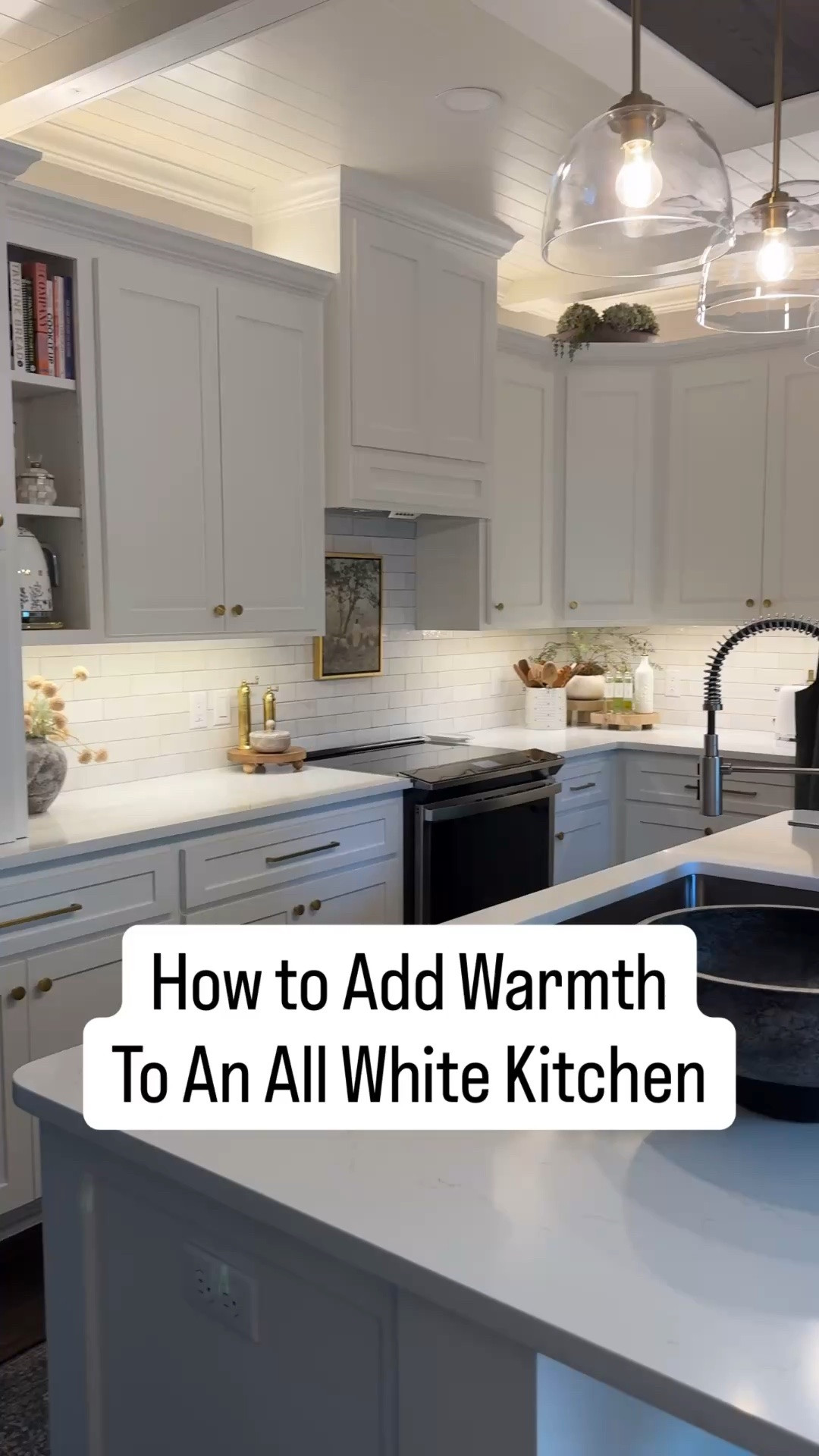I decided I needed to add a bit more warmth to my new kitchen. I felt like the new lights were just not what I had envisioned. I am so glad I switched them out to these large gold lights. 

#LTKHome #LTKvlog