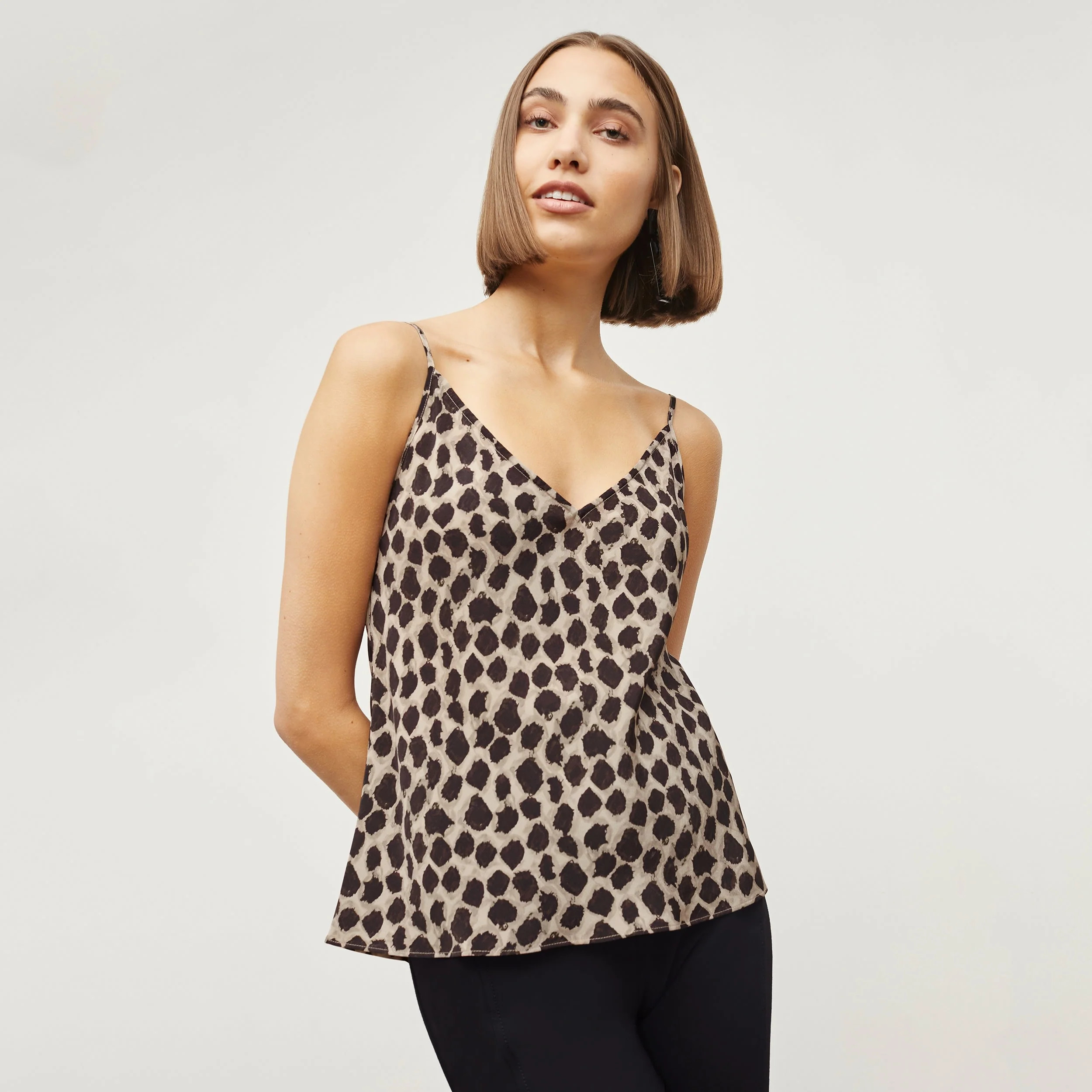 Lisey Cami - Washable Silk :: Sahara Print | MM LaFleur