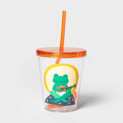 14oz Plastic Frog Swirly Straw Tumbler - Sun Squad™ | Target