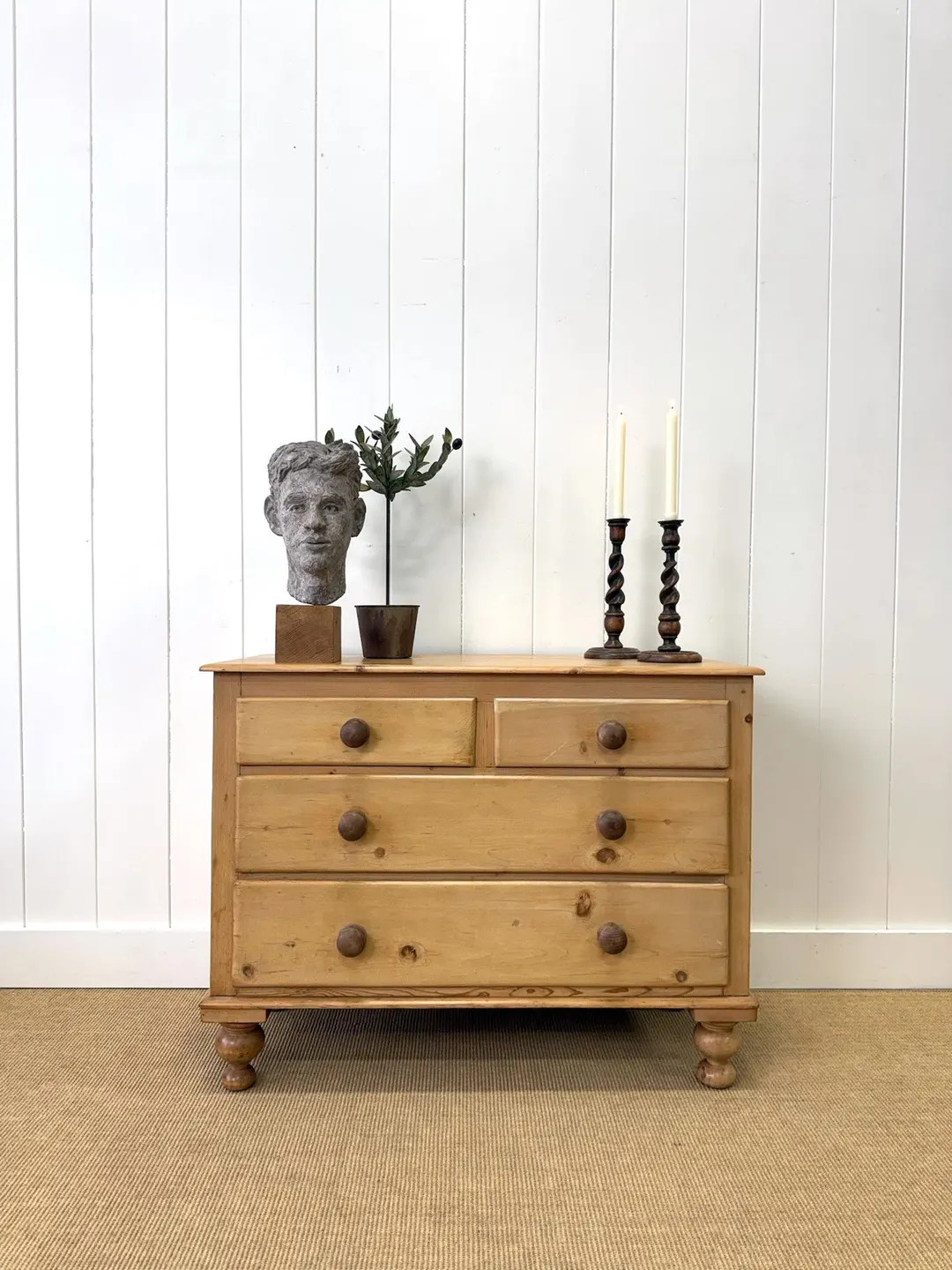A 19th Century English Pine Chest of Drawers/Dresser with Tulip Feet | Etsy (US)