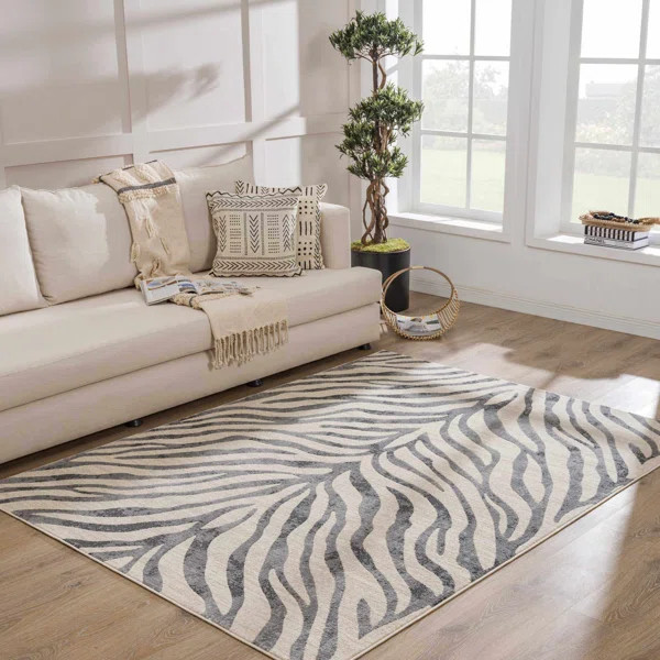 Edsel Animal Print Taupe/Light Gray Area Rug | Wayfair North America