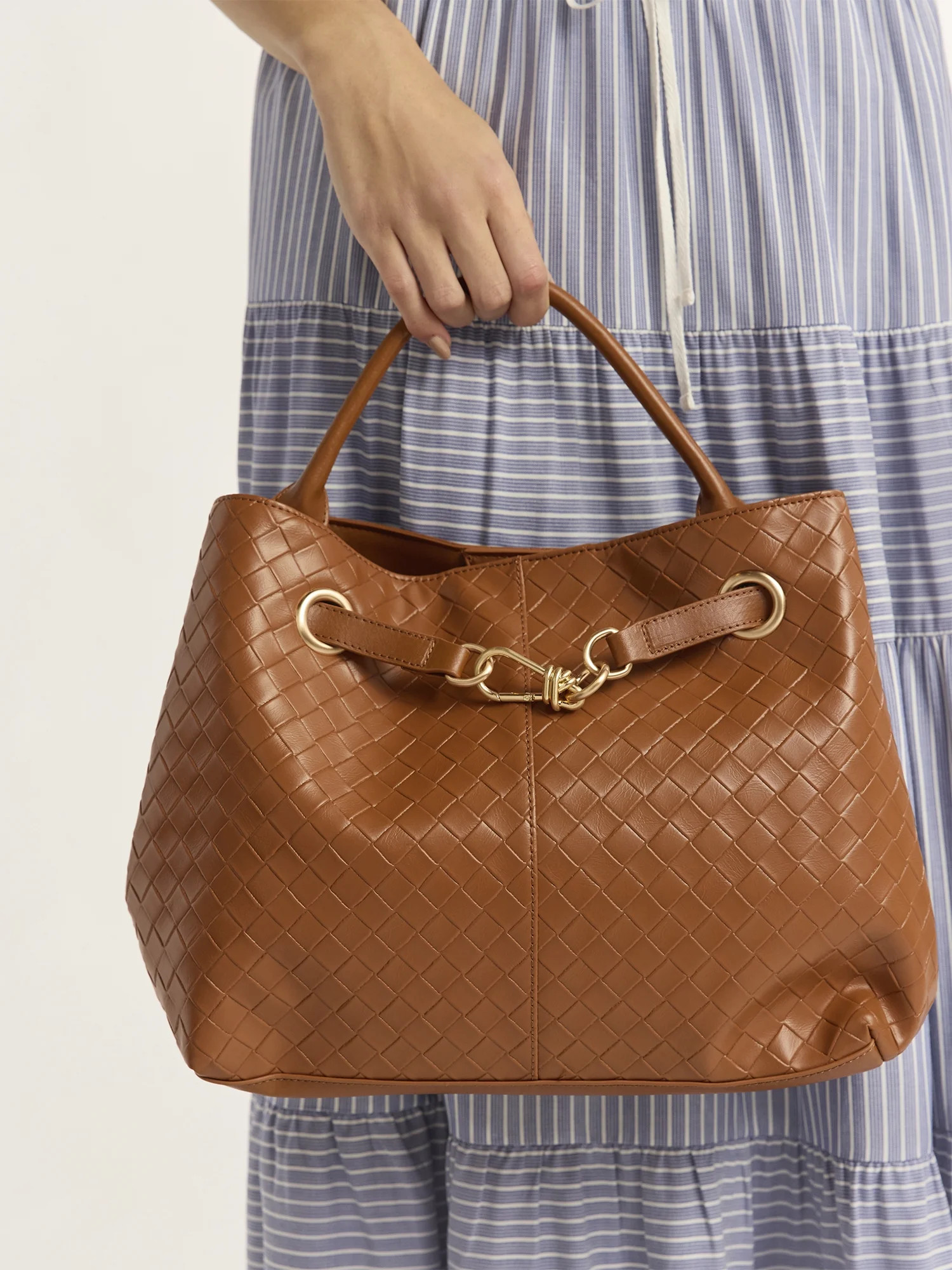 Time and Tru Women's Hazel Satchel, Cognac Brown - Walmart.com | Walmart (US)