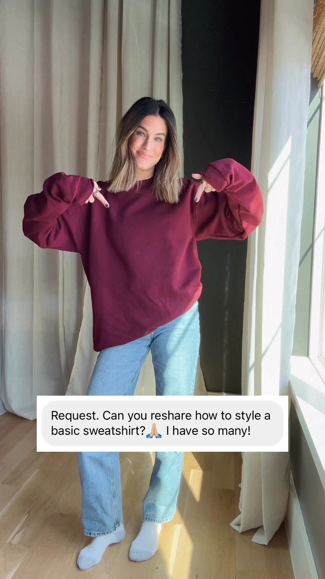 An easy way to style any oversized sweatshirt! I LOVE this $12 one and have it in several colors, I sized up to a medium for an oversized fit. Jeans are true to size and I’m in the regular length, and my exact boots are old and sold out, so I linked two very similar options! 

#LTKFindsUnder100 #LTKFindsUnder50 #LTKStyleTip