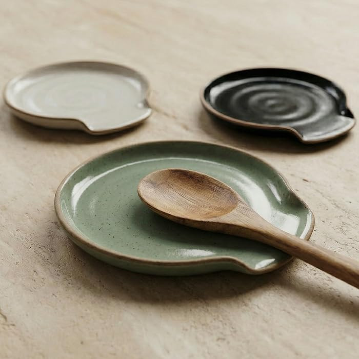 Beautiful Ceramic Spoon Rest for Stove Top - Perfectly Sized Spoon Holder for Your Kitchen Counte... | Amazon (US)