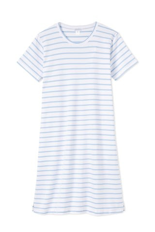 Pima Weekend Nightgown in Cerulean | LAKE Pajamas